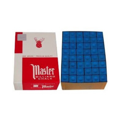 Billard Kreide Master blau 144 Stück Großpack
